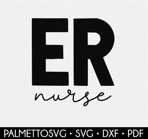 Er Nurse Svg Er Svg Nurse Svg Nurse Dxf Nurse Cut File - Etsy