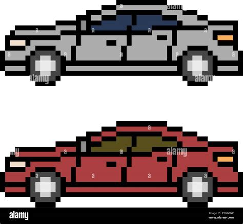 vector pixel art car isolated Stock Vector Image & Art - Alamy