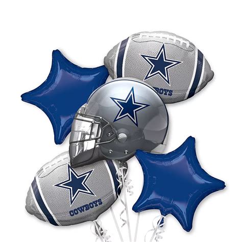 Dallas Cowboys Football Balloon Bouquet 5pc | Party City