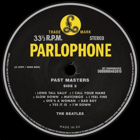 The Beatles - Past Masters Vol.1 & 2 - Vinyl 180 gram - купить ...