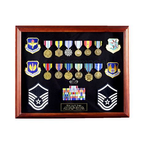 Military Medals Display Case With Cherry Finish | ceremonialsupplies.com