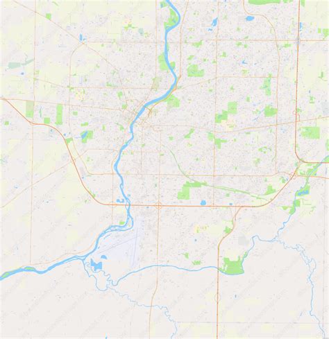 Rockford Vector Map - Modern Atlas (AI,PDF) | Boundless Maps