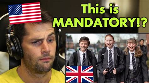 American Reacts to British School Uniforms - YouTube