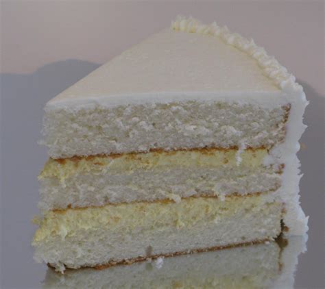 White Almond Cake with Bavarian Cream Filling and White Truffle Icing ...