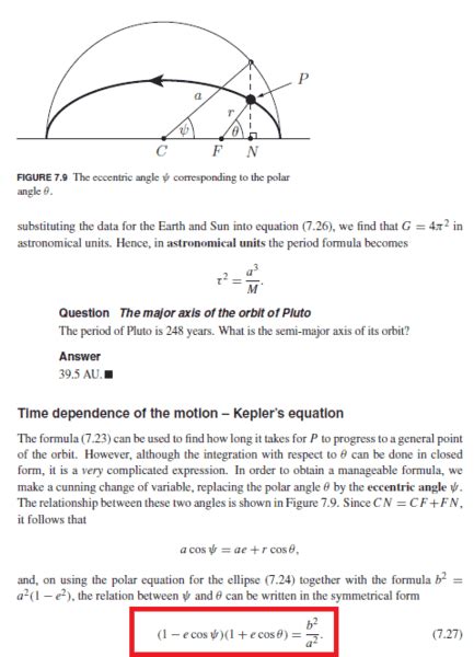 Question about the Kepler equation