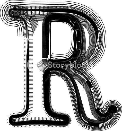 Font Illustration Letter R Royalty-Free Stock Image - Storyblocks