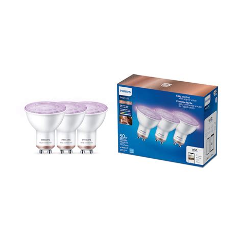 Philips WiZ Smart LED GU10 50W Reflector Light Bulb, Dimmable Full Color & Tunable White ...