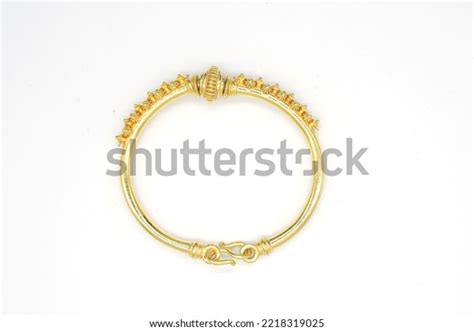 Gold Bangle Isolated On White Background Stock Photo 2218319025 ...