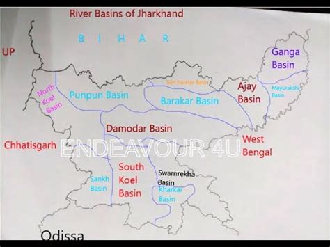 Jharkhand GK, Rivers of Jharkhand in details | झारखण्ड की नदियाँ ...