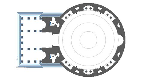 Autocad drawing roman Pantheon dwg