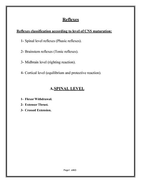 4- reflexes unlocked - Page1 of Reflexes Reflexes classification ...