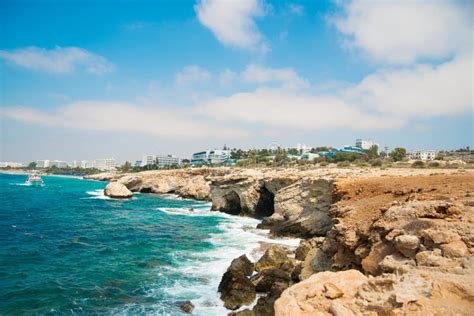 Cape Greco. Views of the Sea Caves and Cliffs of Cape Greco . Cyprus. Stock Photo - Image of ...