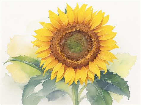 Premium AI Image | sunflower watercolor background