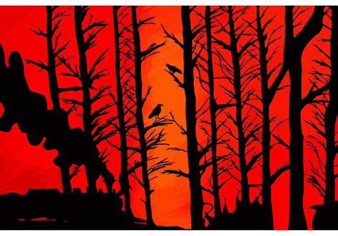 Forest Silhouette Vector | Free Vector Art at Vecteezy!