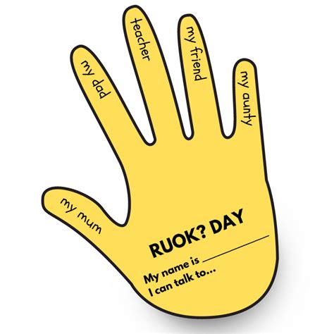 RUOK? Day Hand Template