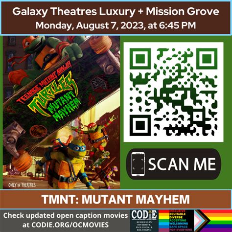 TMNT: Mutant Mayhem movie with Open Caption - CODIE