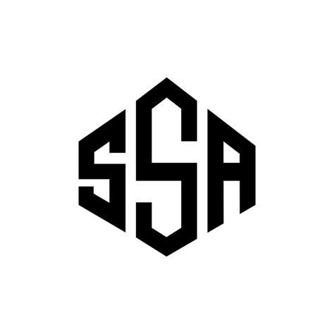 SSA letter logo design with polygon shape. SSA polygon and cube shape logo design. SSA hexagon ...