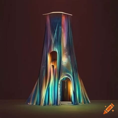 Psychedelic tower cabin architecture