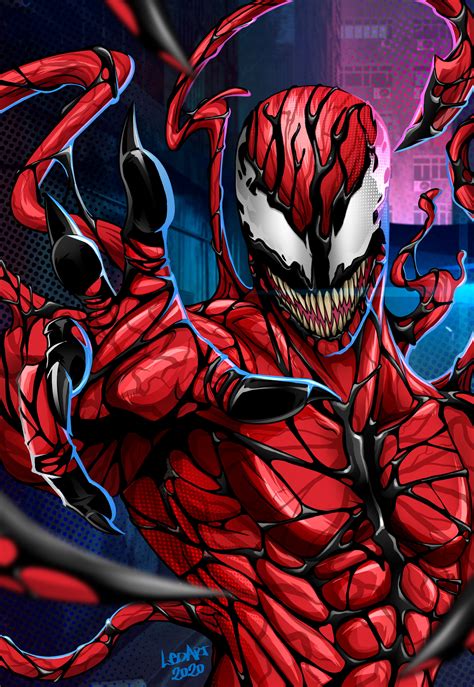 ArtStation - CARNAGE (with a little Spiderman: Into the Spider Verse Unique Art Style)