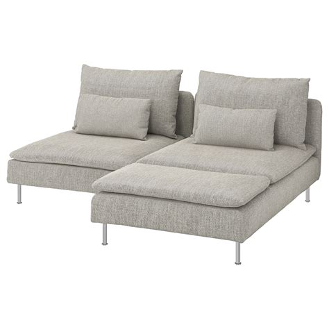 SÖDERHAMN loveseat, with chaise/Viarp beige/brown - IKEA