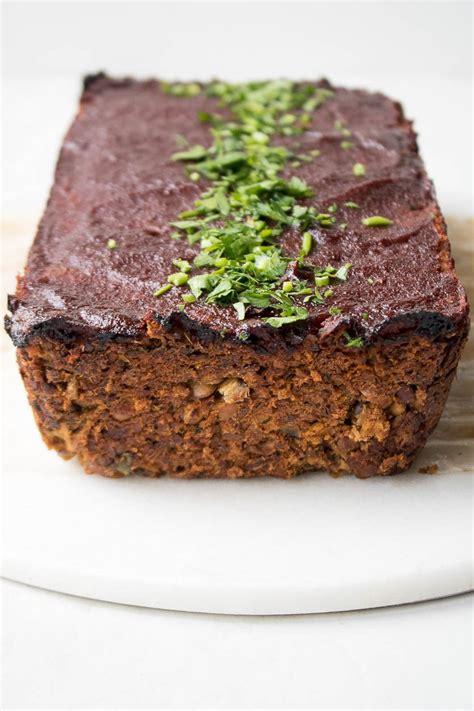 Mushroom Lentil Loaf with Maple Glaze - Stephanie Kay Nutrtion