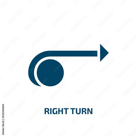 right turn icon from user interface collection. Filled right turn, right, arrow glyph icons ...