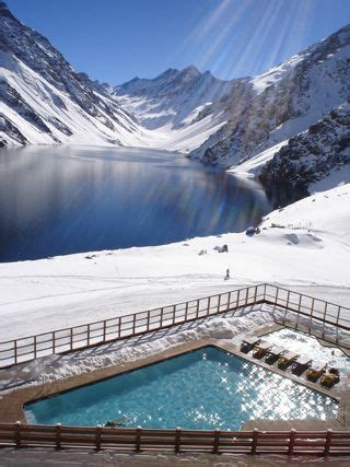 ** Top Summer Ski Spot: PORTILLO, CHILE / be daring and plunge in the glacier lake or swim in ...