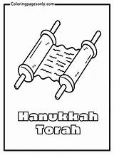 Hanukkah Torah Scroll Coloring Page  Free Printable Pages sketch template