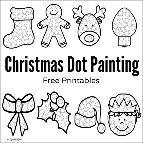 Christmas Dot Painting {Free Printables} - The Resourceful Mama