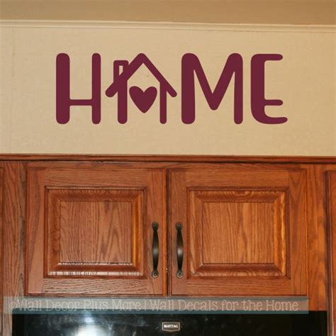 Home Word Decor Kitchen Wall Decals House Art Heart Vinyl Wall Sticker