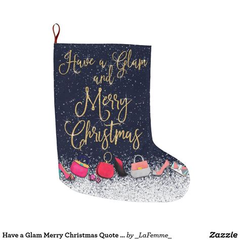 Have a Glam Merry Christmas Quote Purse Shoes Tree Large Christmas ...