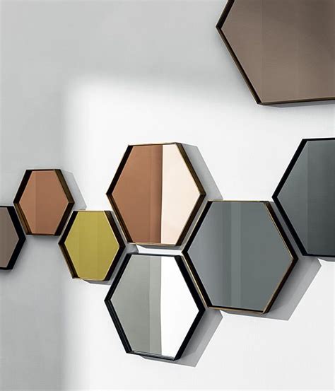 VISUAL | Hexagonal design mirrors - SOVET | Mirror wall, Hexagon mirror, Mirror