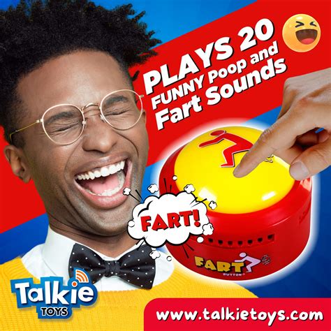 Talkie Toys Products Fart Button - Lights Up and Plays 20 Funny Fart ...