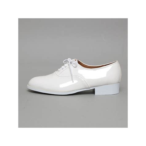 Men's Glossy White Oxford Shoes