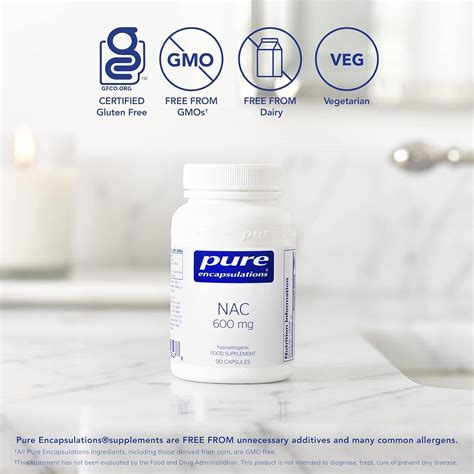 Pure Encapsulations NAC 600mg - Professional Strength N-Acetyl-L ...