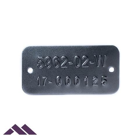 Embossed Metal Tags | High Durability | Metal Marker Mfg