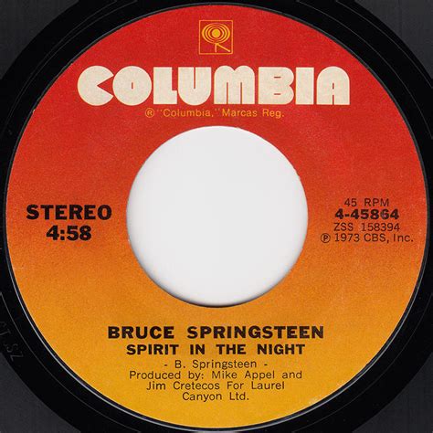 Bruce Springsteen Lyrics: SPIRIT IN THE NIGHT [Album version]