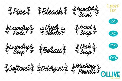 Laundry Labels SVG Bundle (573857) | Cut Files | Design Bundles