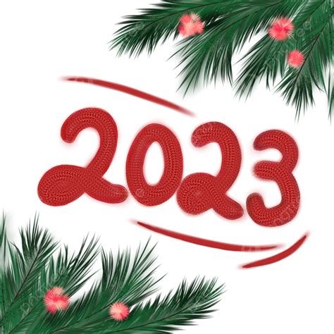 Font 2023 And Leaft, Fonts 2023, Happy New Year Fonts, Background Leaflet PNG Transparent ...