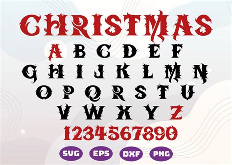 Christmas Font X-mas Font Christmas Svg Christmas Cricut Christmas Vector New Year Vector ...