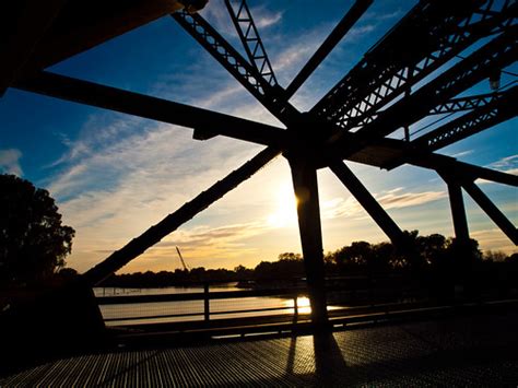 Sunset on an iron bridge on the Sacramento river | Sunset on… | Flickr