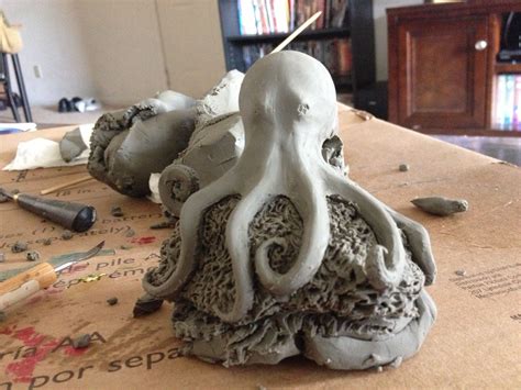 Octopus sculpture. | Sculpture, Sculpture clay, Octopus art