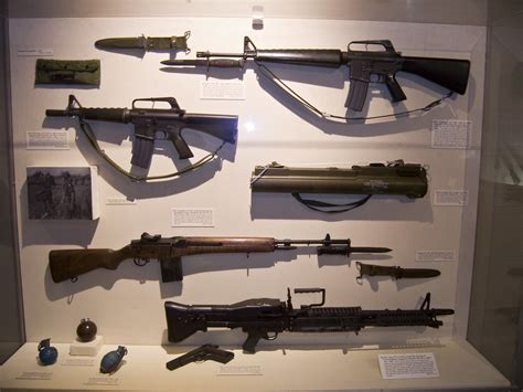Vietnam War weapons | M16 rifle, M14 rifle, grenades, machin… | Michael Tefft | Flickr