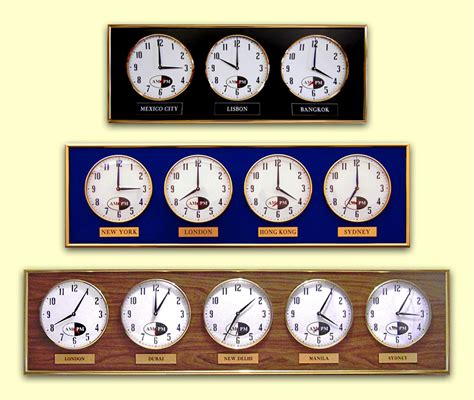 Multi Time Zone Wall Clock