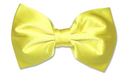 Solid Yellow Color Mens BowTie | Mens 100% Silk Pre Tied Bow Ties