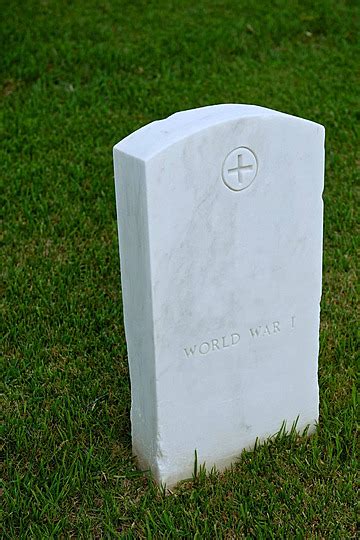 White Marble Military Style Headstone Or Gravestone Dead Headstone ...