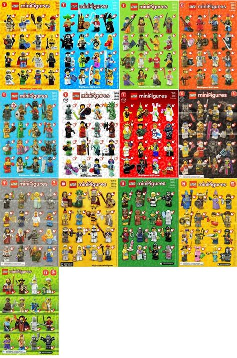 CMF Series 1-13, couldn't find a good full checklist so I made one : lego