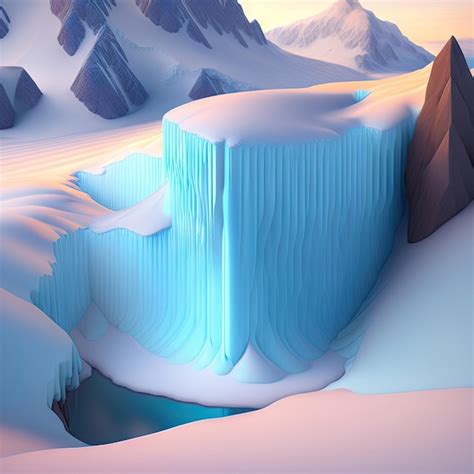 Premium AI Image | Massive avalanche and blizzard Snow Mountain Wall of Snow