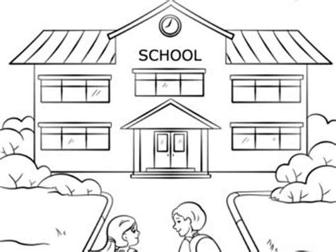 Free & Easy To Print School Coloring Pages | School coloring pages, My ...