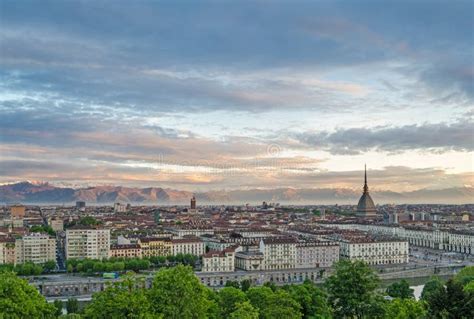 Turin (Torino), Panorama at Sunrise Stock Image - Image of skyline, night: 41353507